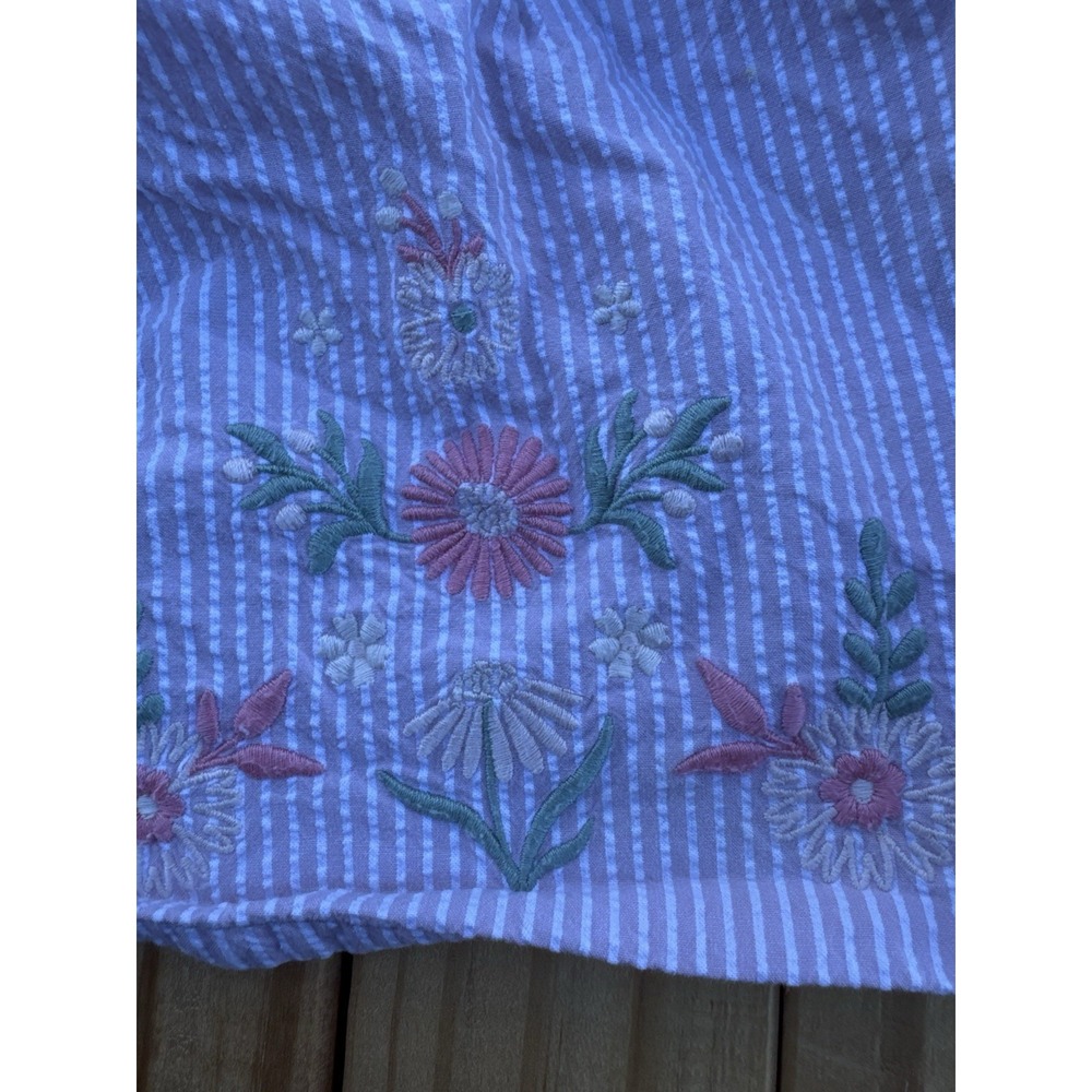 Catherine Malandrino Toddler Girl Striped Sundress 3t Embroidered Flowers - Picture 3 of 13